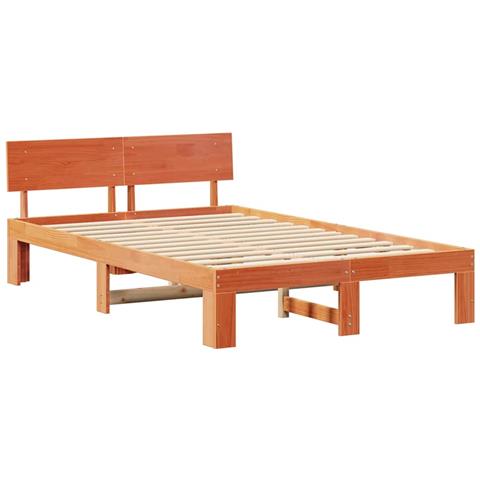 Struttura del letto Marrone 120 x 190 cm Legno massello di pino - Foto 1