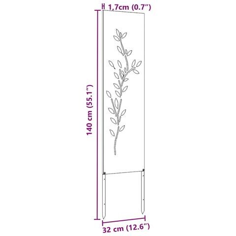Pannello Decorativo da Giardino Altro Nero 32 x 140 cm - Foto 9
