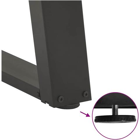 Gambe per tavolo consolle a forma di U 2 pz Antracite 28x(72-73) cm Acciaio - Foto 9