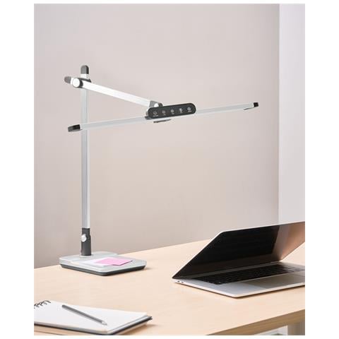 Lampada Da Scrivania A Led Serpens Con Dimmer Argento - Foto 1