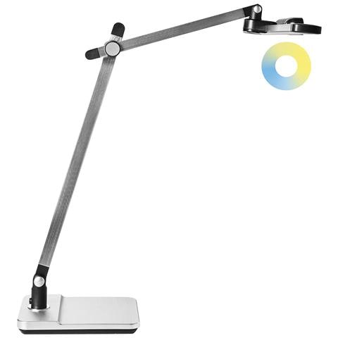 Lampada Da Scrivania A Led Serpens Con Dimmer Argento - Foto 2