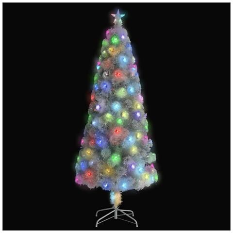 Lusso Casadino - Albero Natale Preilluminato Bianco 240 Cm In Fibra Ottica - Foto 1