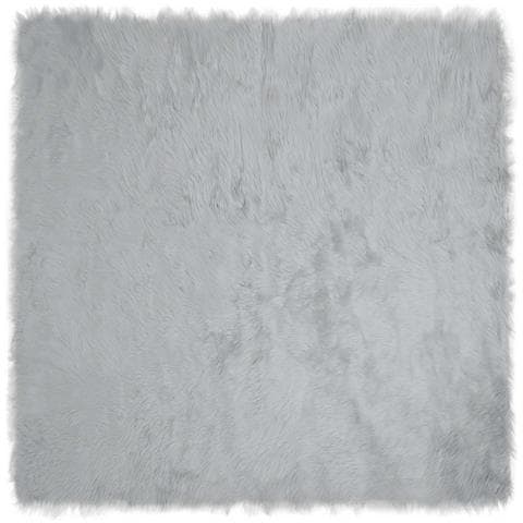 Tappeto Pecora Tafalla Grigio 200 x 200 cm Poliestere - Foto 1