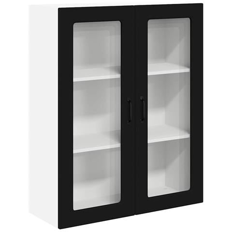 Pensile cucina Nero 80 x 31 x 100 cm Legno multistrato - Foto 1