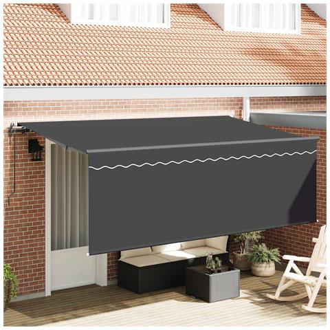 Tenda Retrattile Antracite 400 x 200 cm Poliestere e Alluminio - Foto 2