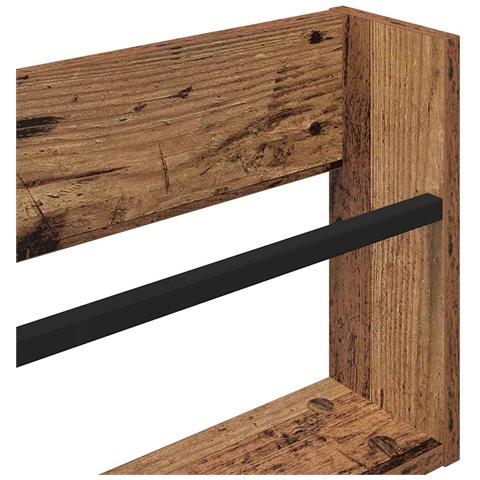 Scaffale per riviste 2 pcs Legno vecchio 60 x 12 x 30 cm - Foto 9