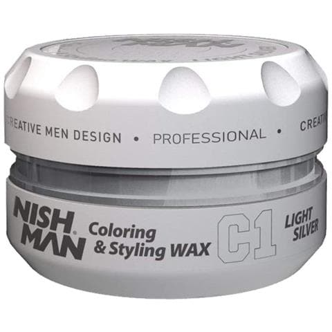 Cera Colorata Per Capelli, Nishman C1, Grigio Chiaro 100 Ml - Foto 1