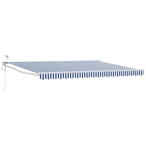 Tettuccio Elettrico Retrattile Blu e Bianco 4,5 × 3 m - Foto 1