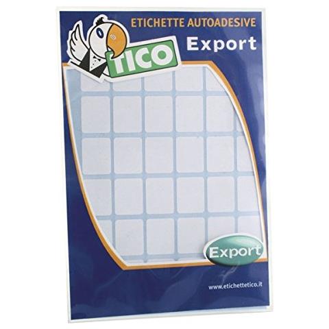 Etichetta ID Tico - 14 mm Larghezza x 22 mm Lunghezza - 10 / Pacco - Rettangolo - 45 / Fogli - Carta - Bianco - Foto 1