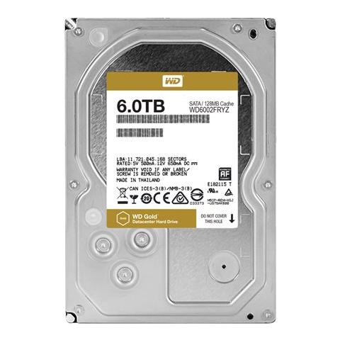 Hard Disk Interno WD Gold 6TB 3.5" Interfaccia SATA 6Gb / s Buffer 128MB 7200 rpm - Foto 1