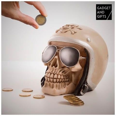 Salvadanaio Motorbiker Skull H3515203 - Foto 1