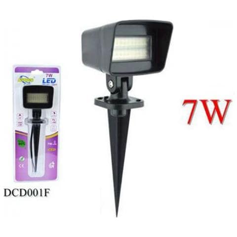 2 Pezzi Faro Picchetto Esterno Da Giardino 60 Led Smd Luce Fredda 7w Dr 490lm 6000k - Foto 1