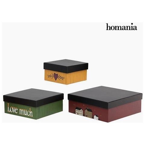 Scatola Decorativa Homania 2649 (3 Pcs) Patrat - Foto 1