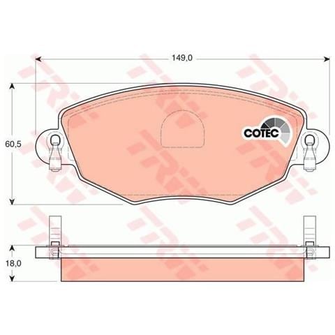 Kit Pastiglie Freno Gdb1434 - Foto 1