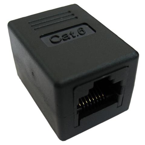 RJ-45 Modular Coupler, Cat. 6, unshielded, black - Foto 1