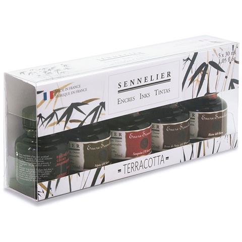 Set D' Inchiostro Cinese - Colori Della Terra - 5 X 30 Ml - Foto 1