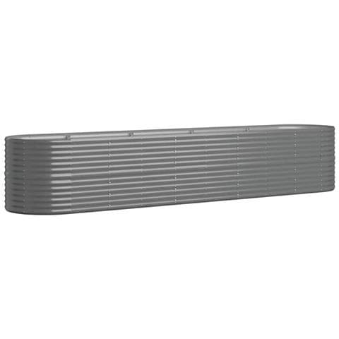 Letto Giardino Acciaio Verniciato a Polvere 368x80x68 cm Grigio - Foto 1