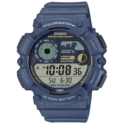 Orologio Da Uomo Casio Digital Moonphase Ws-1500h-2avef + Box - In Ordine - Foto 2