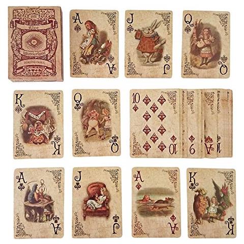 Carte Da Gioco Alice Nel Paese Delle Meraviglie - Il Set Completo A Ideale Per Feste A Tema, Oggetti Di Scena, Temi E Giochi - Foto 1