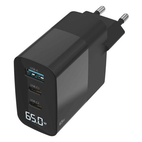 Caricabatterie Sitecom Ch 1002 65w Gan Led Display Black Black - Foto 1