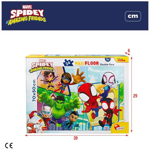 Puzzle Per Bambini Spidey Double-face 24 Pezzi 70 X 1,5 X 50 Cm (6 Unità) - Foto 2