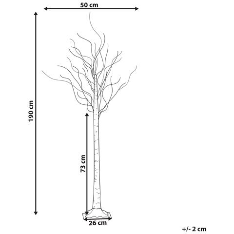 Albero Di Natale Led Metallo Bianco 190 Cm Lappi - Foto 2