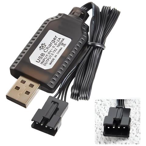 Caricabatterie Usb Universale Per Batterie Lipo 7.4v 2s - Compatibile Con Auto /drone /barca Rc - Protezione Sovraccarico - Indicatore Di Carica, Nero - Foto 1