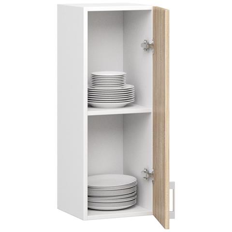 Mobile da cucina pensile LIMA, 1 anta, 30x30,5x72 cm, Colore Bianco e Sonoma Quercia - Foto 2