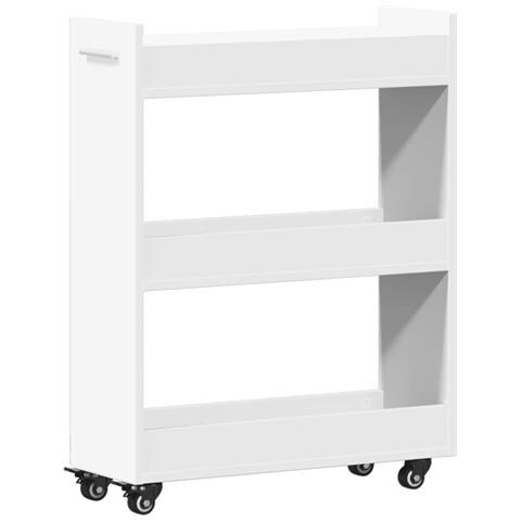 Mobile Con Ruote Bianco 60x22x79 Cm In Legno Multistrato - Foto 2