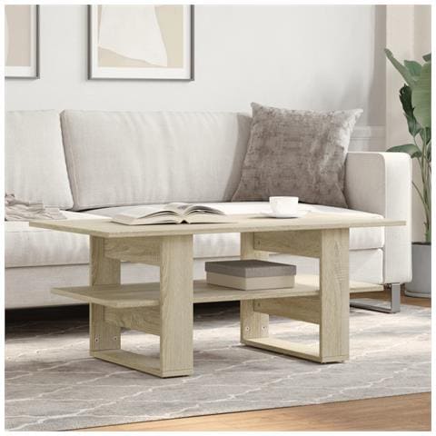 Tavolino Da Salotto Rovere Sonoma 102x55x42cm Legno Multistrato - Foto 1