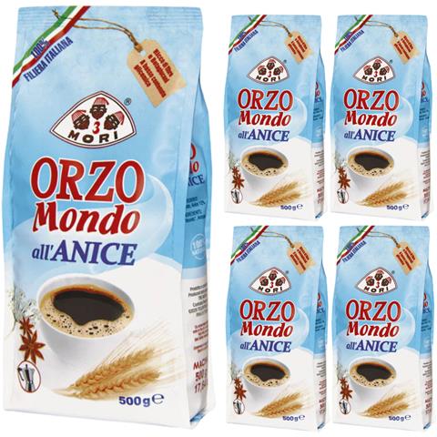 Tre Mori Orzo Mondo All'anice Macinato Per Moka Ed Espresso 5 Confezioni Da 500 Grammi - Foto 1