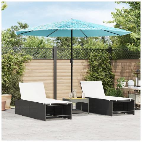 Ombrellone Giardino Con Palo In Acciaio Blu 324x324x247 Cm - Foto 1