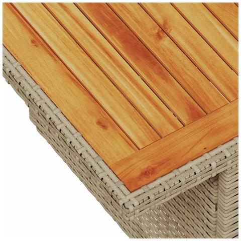 Set Divano Da Giardino 5 Pz Con Cuscini Beige In Polyrattan - Foto 2