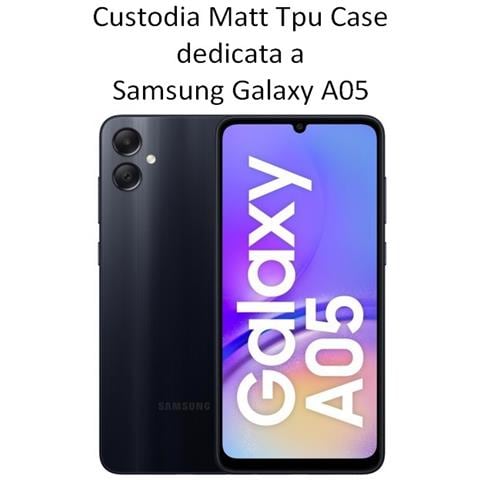 Custodia Protettiva In Tpu Silicone Cover Case Per Samsung Galaxy A05 Black - Foto 2