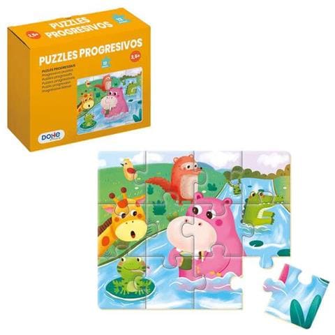 Puzzle Educativo Per Bambini - 12 Pezzi - Doppio Strato Di Cartone E Compensato - Stimola L'immaginazione E Il Ragionamento - Foto 1