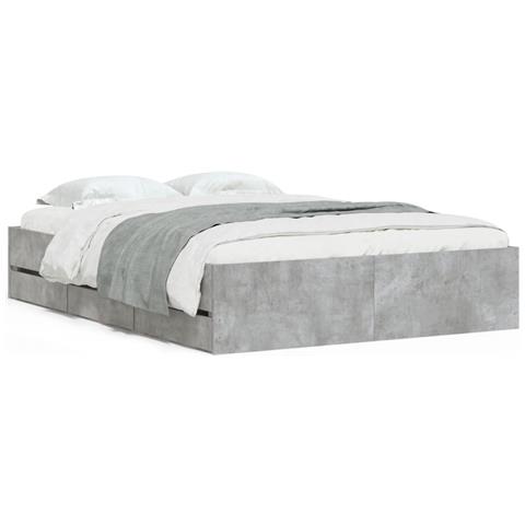 Giroletto Cassetti Grigio Cemento 120x190 Cm Legno Multistrato - Foto 2