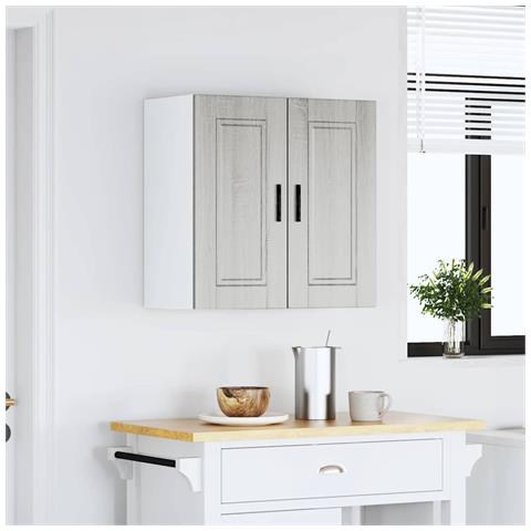 Pensile Da Cucina Porto Grigio Sonoma In Legno Multistrato - Foto 3