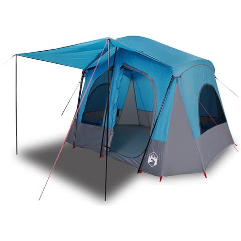 Tenda da Campeggio a Cabina per 5 Persone Blu Impermeabile - Foto 1