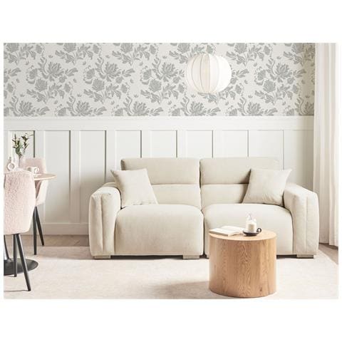 Divano 3 Posti Fauskan Tessuto Beige Chiaro - Foto 1