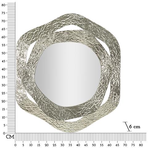 Specchio Con Cornice Mf509 - Argento - Metallo - 66x6x75 Cm - Foto 6