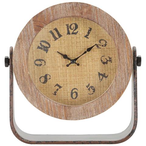 Orologio Da Parete Mf247 - Marrone - Legno - 23,5x7x24 Cm - Foto 1
