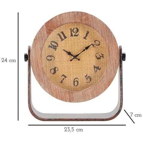 Orologio Da Parete Mf247 - Marrone - Legno - 23,5x7x24 Cm - Foto 6