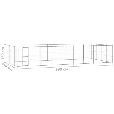 Lusso Casadino -  Gabbia Per Cani Da Esterno In Acciaio Zincato 43,56m² - Foto 6