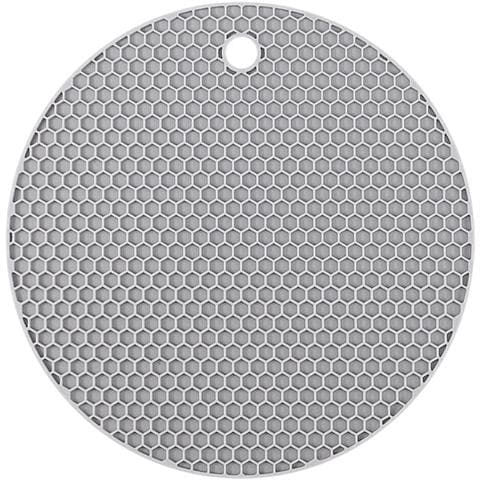 Set Di 2 Sottopiatti In Silicone Resistenti Al Calore - Cuscinetti Rotondi Lightgrey - Foto 1