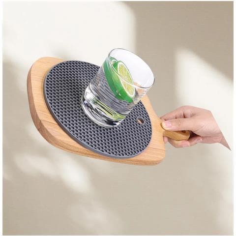 Set Di 2 Sottopiatti In Silicone Resistenti Al Calore - Cuscinetti Rotondi Lightgrey - Foto 7