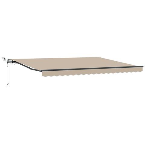 Tenda Retrattile Automatica  con LED Beige 450x350 cm, Tessuto di ricambio per tenda  per telaio 4.5x3.5 m Beige - Foto 1