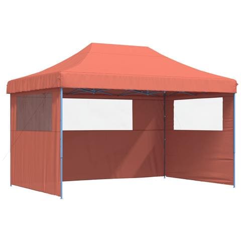 Tendone per Feste Pieghevole Pop-Up con 3 Pareti Terracotta - Foto 1