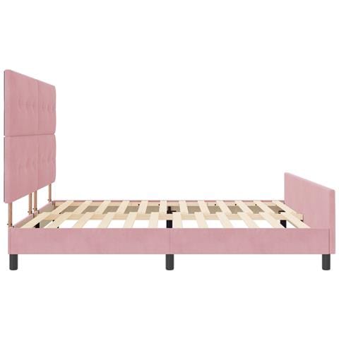 Rete letto  Rosa 200x200 cm in Velluto - Foto 9