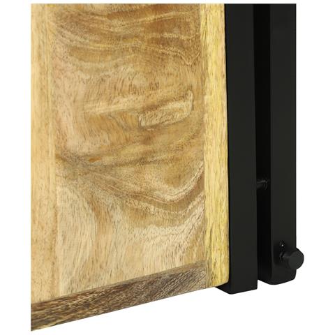 Portabottiglie 34.5 x 35 x 39 cm Legno Massiccio di Mango Grezzo - Foto 9