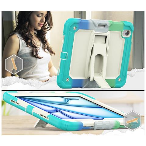 Custodia Per Ipad Mini 6 8,3” Con Supporto E Alloggiamento Per Stilo Verde - Foto 4